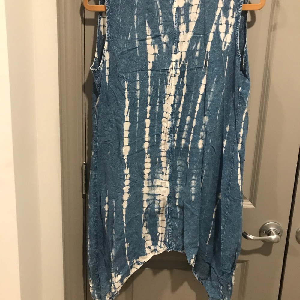 NWT.  Tye Dye vest by Sacred Threads.   219338.  02 GR/PK - Picture 4 of 4